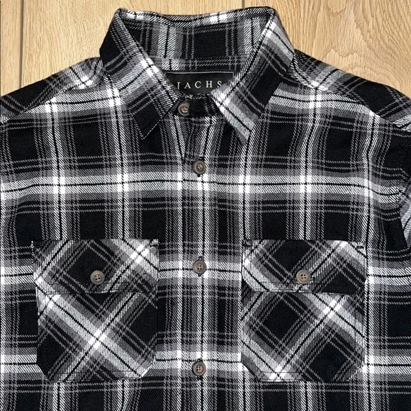 Jachs Black and White Casual Button Down Shirt - Picture 6 of 8